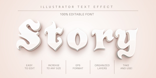 Vector beauty text effect font style