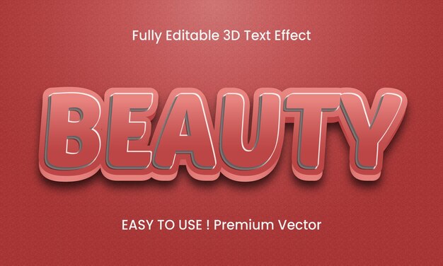 Vector beauty text effect fully editable eps file premium vector