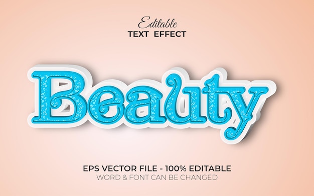 Beauty text effect style editable text effect girly theme