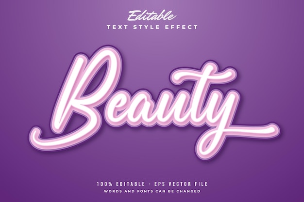 Vector beauty text effect