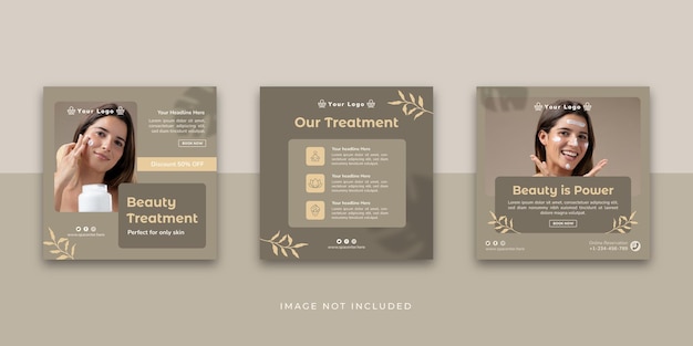beauty treatment social media post template