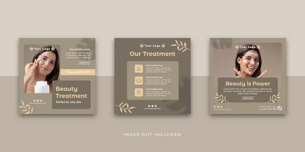 Beauty Treatment Social Media Post Template