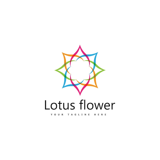 Beauty Vector lotus flowers design logo Template icon