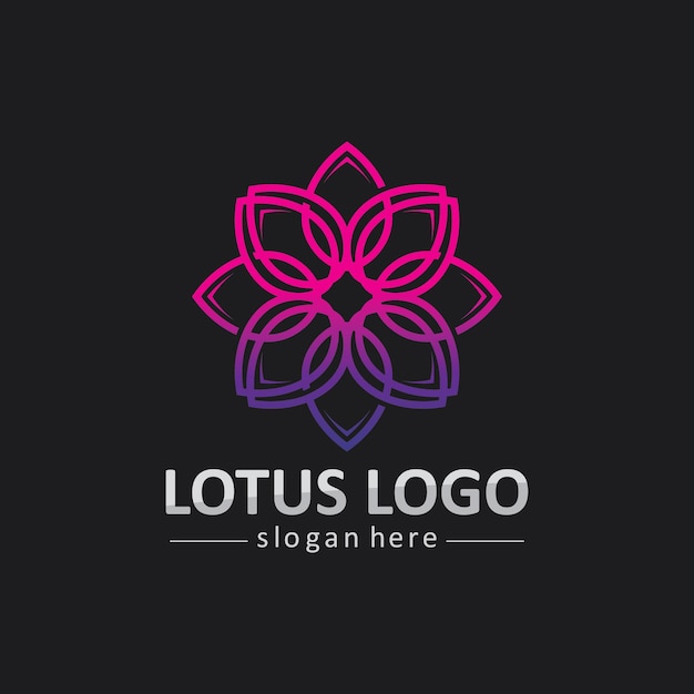 Beauty Vector lotus flowers design logo Template icon