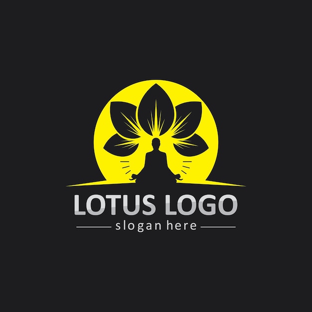 Красота вектор цветы лотоса дизайн логотип значок шаблона
