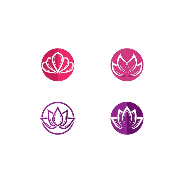 Beauty Vector Lotus flowers design logo Template