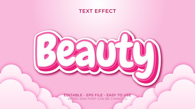 Vector beauty vector text effect