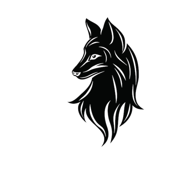 Красавица-волк Трайбл, арт-векторный дизайн