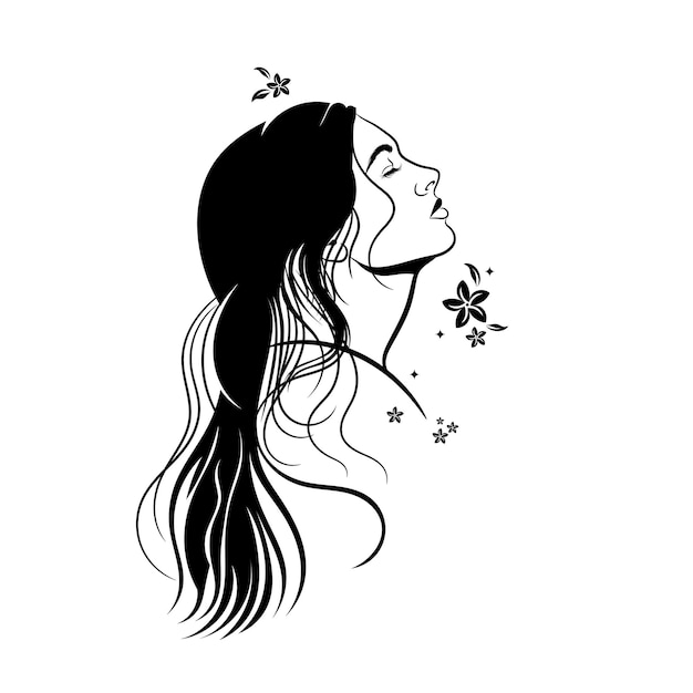 Beauty woman face illustration