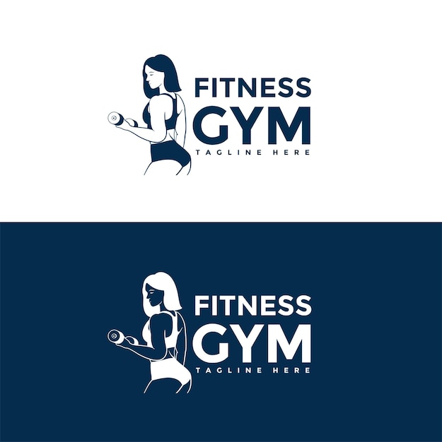 Vector beauty woman fitness logo template