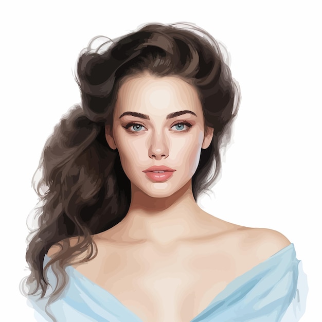 Vettore vettore beauty_woman_illustration_