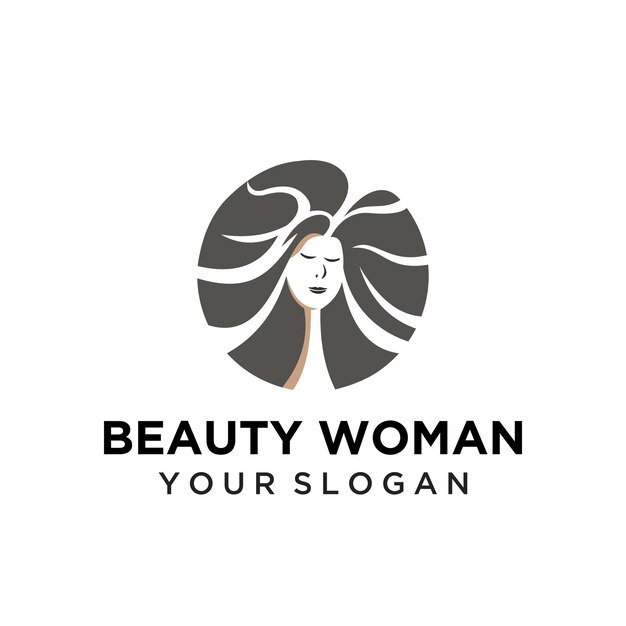 Vector beauty woman logo design