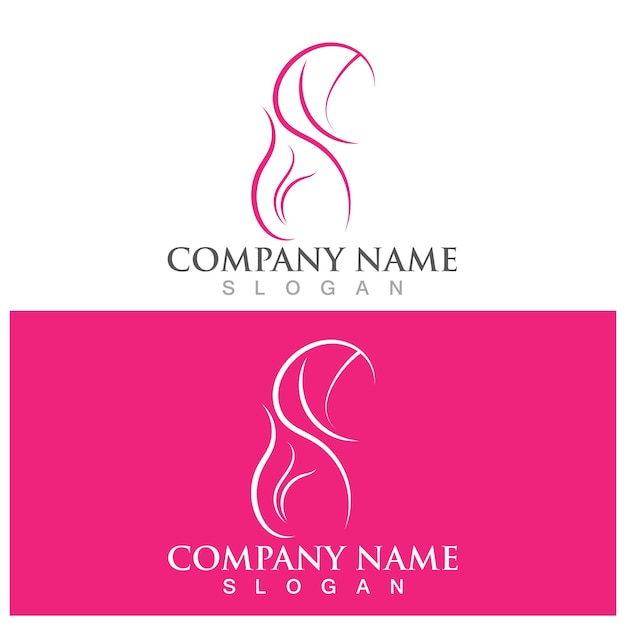 Beauty woman logo and vector template