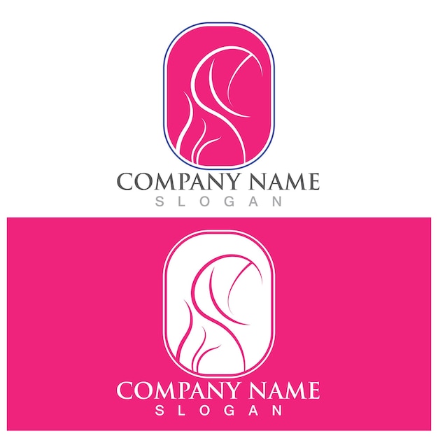 Beauty woman logo and vector template