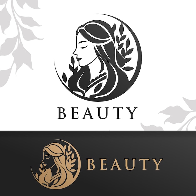 beauty woman nature logo template