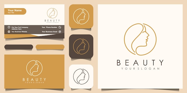 Beauty women logo designs template