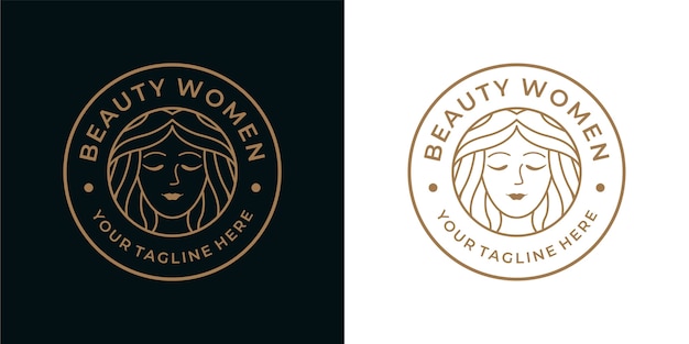 Beauty women vintage logo design, can use for spa, fashion, cosmetic, spa logo