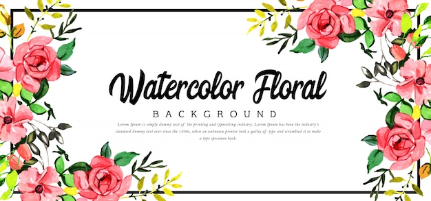 Beautyful watercolor floral background