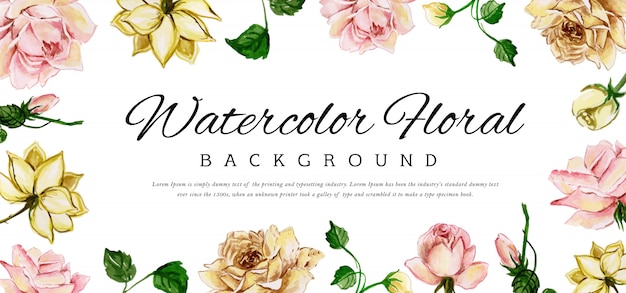 Beautyful Watercolor Floral Background 