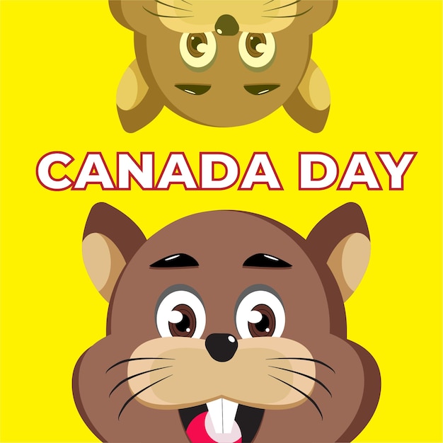 Vector beaver canada dag sociale post 5