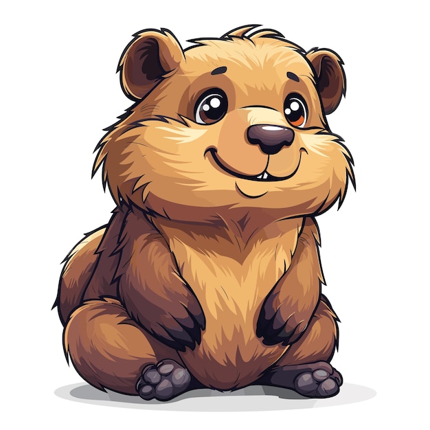 Beaver Cartoon Icon Isolated On Transparent