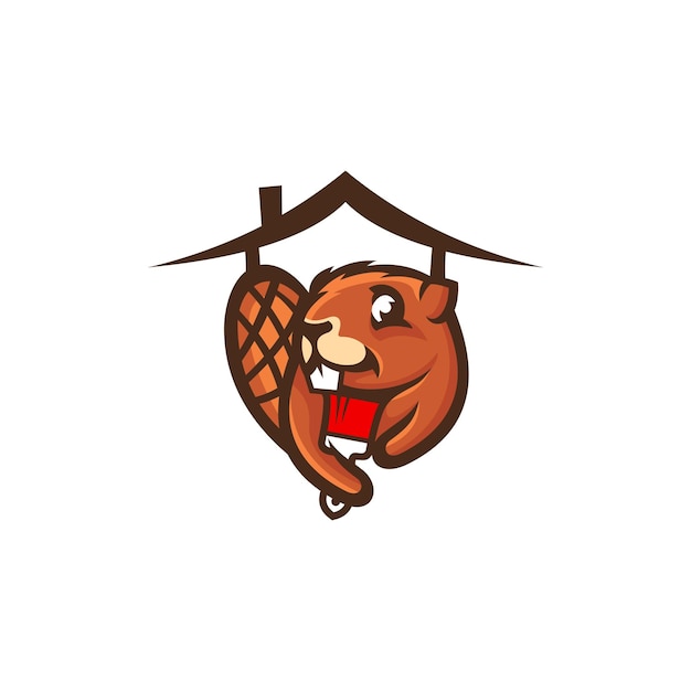 Beaver Home Brush-logo-ontwerp