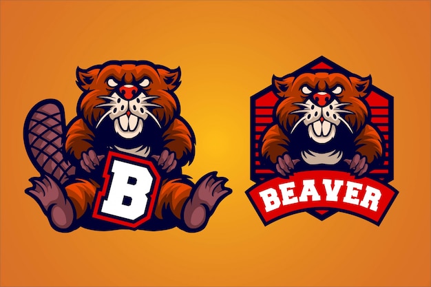 Beaver mascot illustration