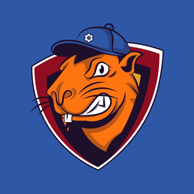 Beaver mascot logo