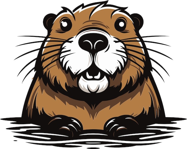 Vector beaver sovereignty icon industrious beaver logo