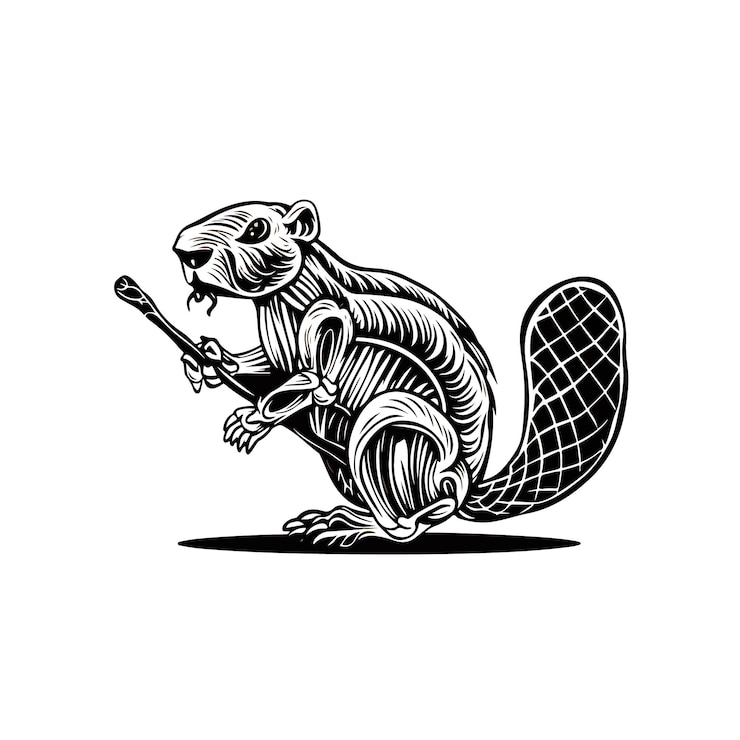 Vector beaver vector illustration