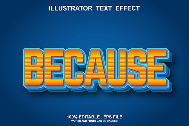 Because text effect editable