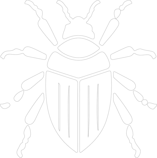 Vector bed bug outline with transparent background