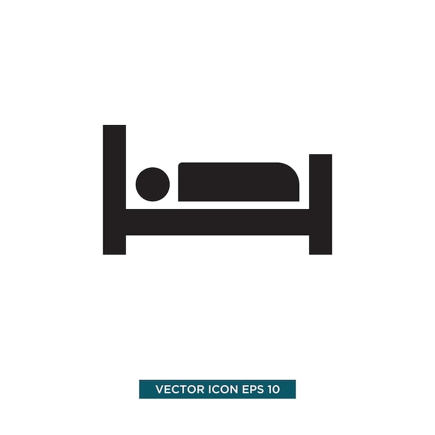 Векторная иллюстрация значка кровати