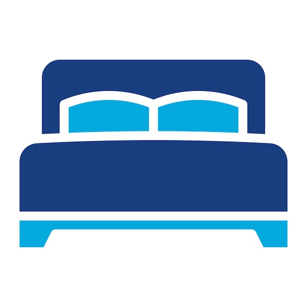 Векторное изображение значка кровати может быть использовано для роскоши