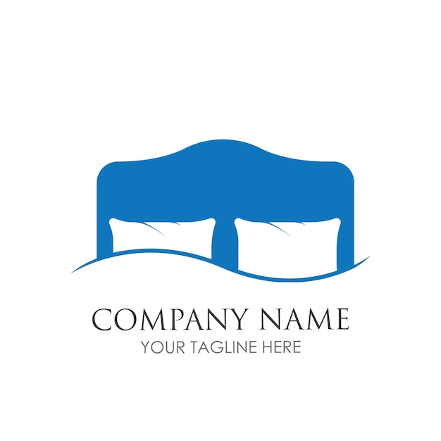 Vector bed logo vector illustration design template bed logo vector