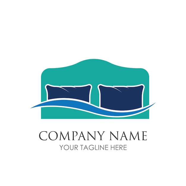 Vector bed logo vector illustration design template bed logo vector