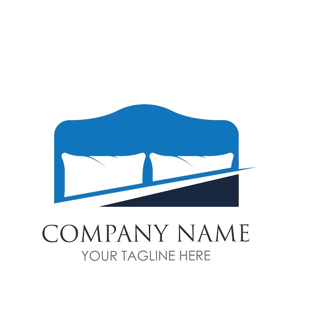 bed logo vector illustration design template bed logo vector