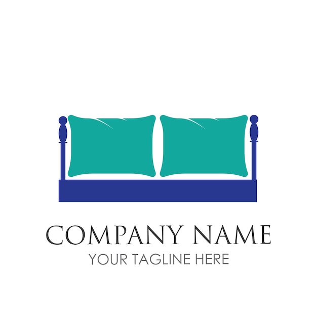 Vector bed logo vector illustration design template bed logo vector