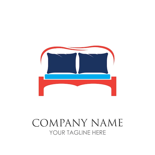 bed logo vector illustration design template bed logo vector
