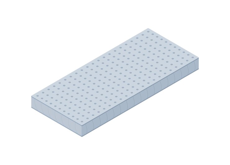 Vector bed mattress simple flat illustration