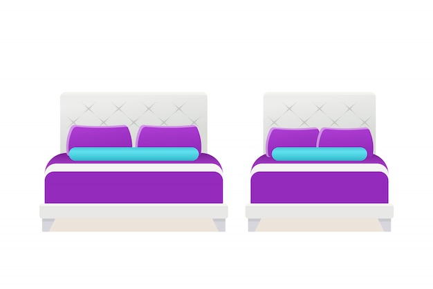 Bed pictogram vector