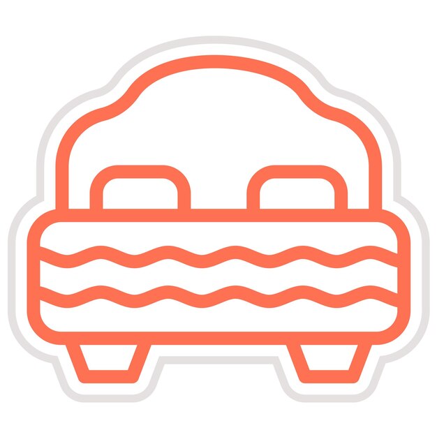 Bed Vector Icon Design Illustration