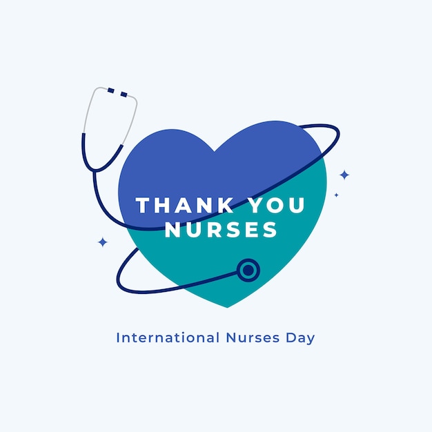 Vector bedankt verpleegkundigen internationale dag van de verpleegkundigen