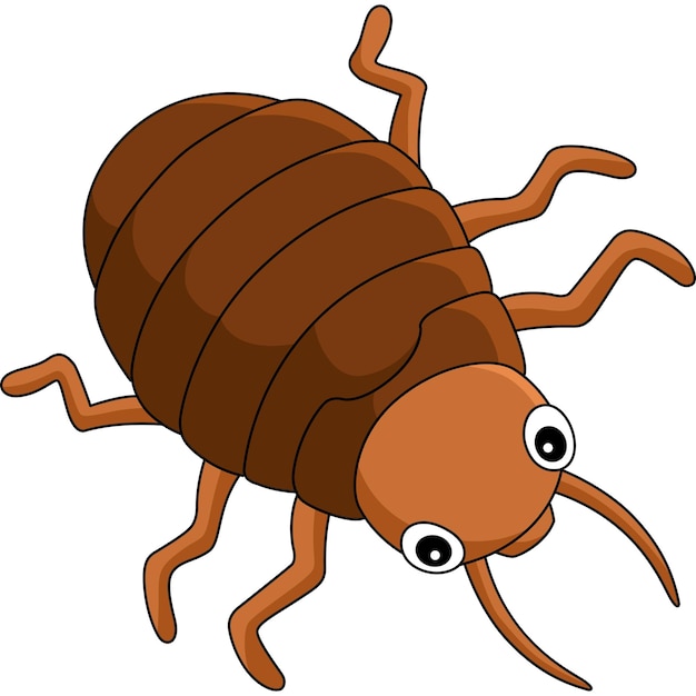 Bedbug animal cartoon colored clipart