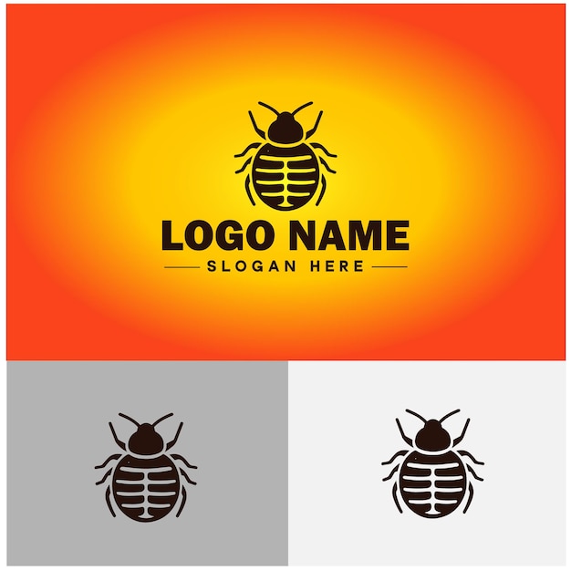 Bedbug logo vector art icon graphics for business brand icon bedbug logo template