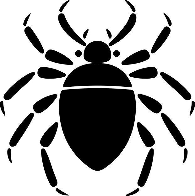 Vector bedbug silhouette