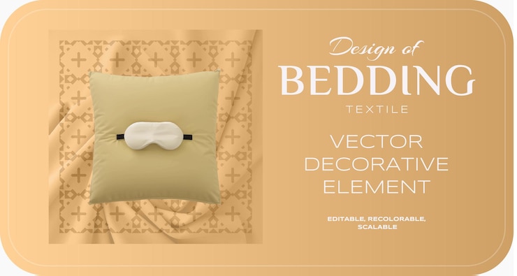 Vector bedding textile design