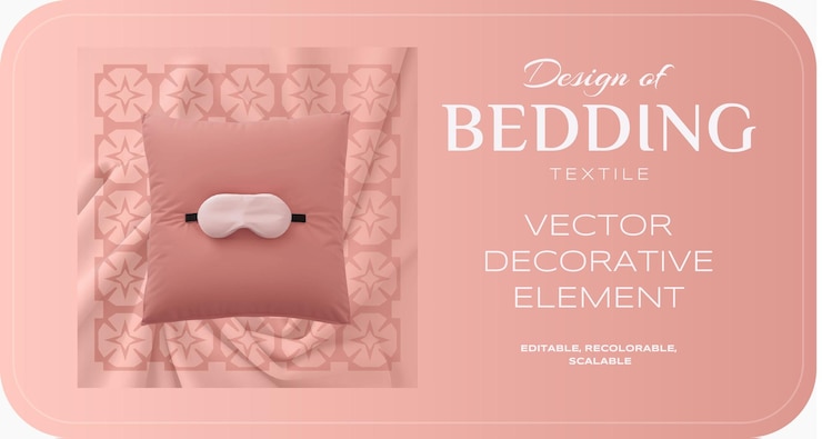 Vector bedding textile design