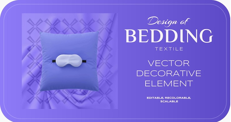 Vector bedding textile design
