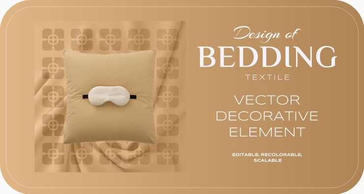 Vector bedding textile design
